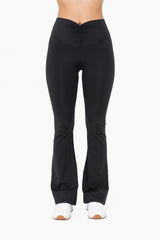 Black Front Ruched Leggings