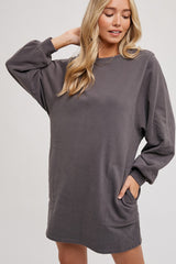 Charcoal Ultra Soft Sweatshirt Dress