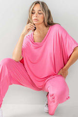 Pink Cropped Pant Maternity Set