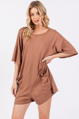 Camel Basic Romper