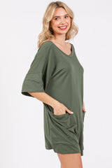 Light Olive Basic Romper