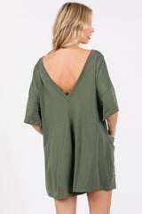 Light Olive Basic Romper