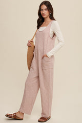 Light Pink Scoop Neck Sleeveless Jumpsuit