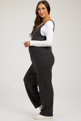 Charcoal Scoop Neck Sleeveless Maternity Jumpsuit