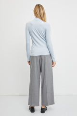 Light Blue Soft Turtle Neck Top