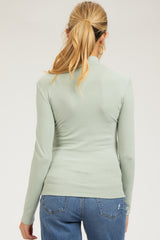 Mint Knit Long Sleeve Maternity Top