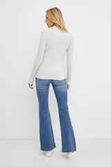 Cream Soft Turtle Neck Top