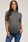 Charcoal Short Sleeve Turtleneck Maternity Top
