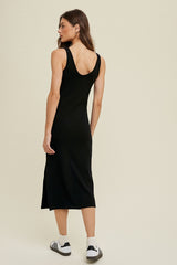 Black Short Sleeve Ruched Dress