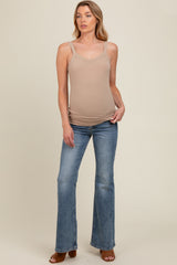 Light Blue Vintage Wash Maternity Flare Jeans