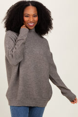 Grey Turtleneck Sweater