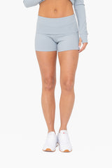 Light Blue Ribbed Shorts