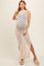 Cream Sleeveless Crochet Double Side Slit Maternity Cover Up