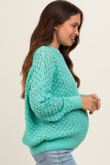 Aqua Knit Long Sleeve Maternity Top