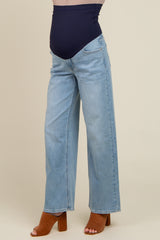 Light Blue Bootcut Maternity Jeans