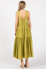 Lime Tiered Maxi Dress