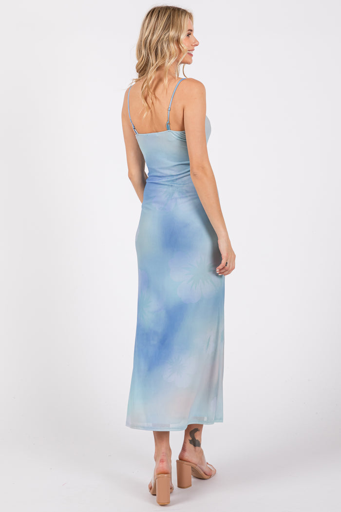 Light Blue Tie Dye Maxi Dress