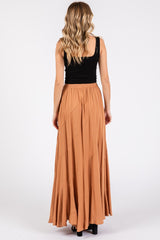 Camel Tassel String Maxi Skirt