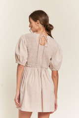 Beige Mini Dress