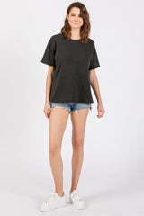 Charcoal Short Sleeve Top