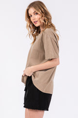 Mocha Short Sleeve Top