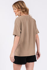 Mocha Short Sleeve Top