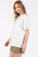 White Short Sleeve Top