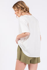 White Short Sleeve Top