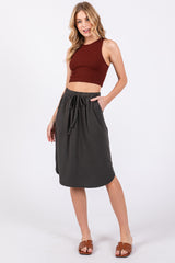 Charcoal Maternity Skirt