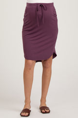 Plum Maternity Skirt