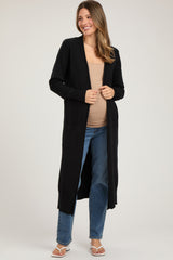 Black Long Maternity Cardigan