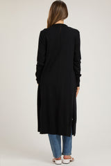 Black Long Maternity Cardigan