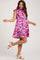Light Pink Floral Mock Neck Maternity Dress