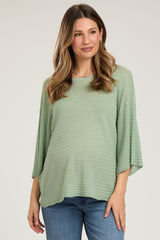 Mint Green Knit Maternity Short Sleeve Top