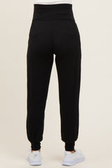 Black Soft Knit Maternity Joggers