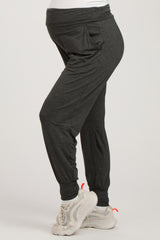 Charcoal Soft Knit Maternity Joggers