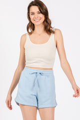 Light Blue Terry Shorts