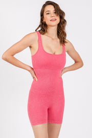 Pink Ribbed Essential Body Sculpt Romper