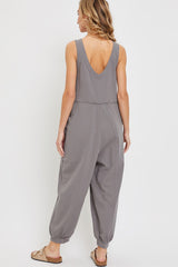 Grey Loose Fit Sleeveless Jumpsuit