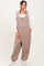 Taupe Loose Fit Sleeveless Jumpsuit