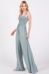 Mint Sleeveless Wide Leg Jumpsuit