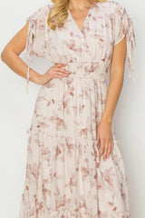 Mauve Floral Maxi Dress