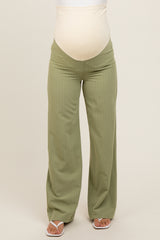 Light Olive Maternity Trousers