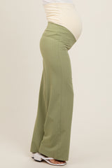 Light Olive Maternity Trousers