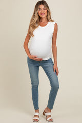 Blue Vintage Wash Maternity Skinny Jeans