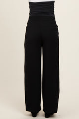 Black Relaxed Fit Maternity Trousers