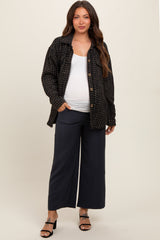 Charcoal Maternity Wide Leg Pants