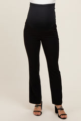 Black Slim Fit Maternity Trousers