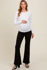 Black Flare Leg Maternity Jeans