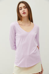 Lavender Long Sleeve Maternity Shirt